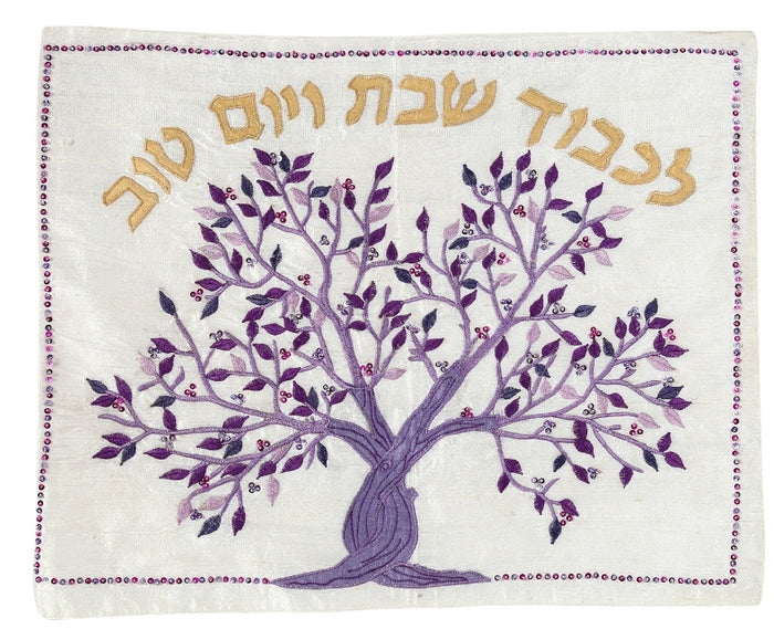 Challah Cover Tree Of Life Raw Silk ( 111020 )
