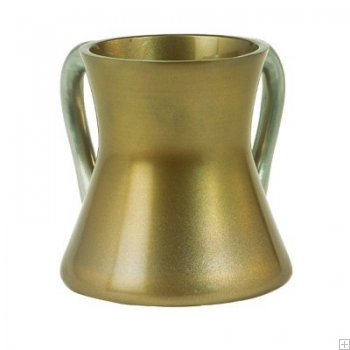 Anodize Aluminum Wash Cup Small Gold (EM-NYMS3) - Riverdale Judaica