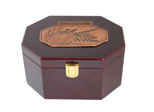 Etrog Box Wood & Leather (ES-88664) - Riverdale Judaica