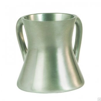 Anodize Aluminum Wash Cup Small Silver (EM-NYMS1) - Riverdale Judaica