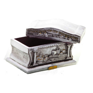 S/P Etrog Box / Holder Jerusalem (ES-7006) - Riverdale Judaica