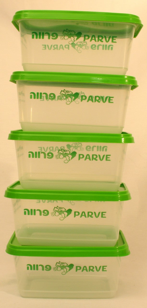 Plastic Storage Containers 5pc set 20oz - Parve (Green) (MC-BDSP)