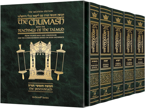 The Milstein Edition Chumash with the Teachings of the Talmud - Slipcased Set - Riverdale Judaica