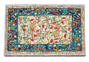 Emanuel Challah Board with Lucite Protector Oriental (EM-CB-3) - Riverdale Judaica