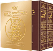 LEATHER MACHZOR: 2 Vol. RH & Y"K Ashk. [Mar]" - Riverdale Judaica