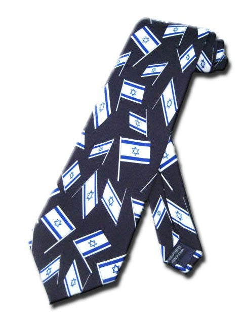 Mini Israeli Flags Necktie (TIE#7)
